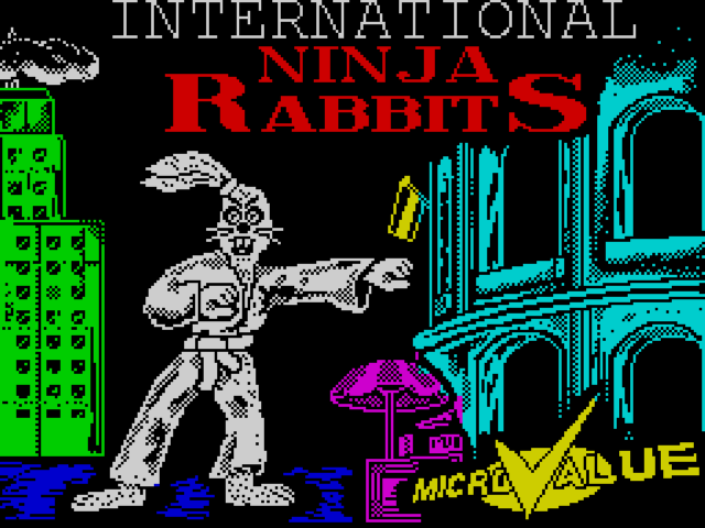 International Ninja Rabbits title screen for ZX Spectrum